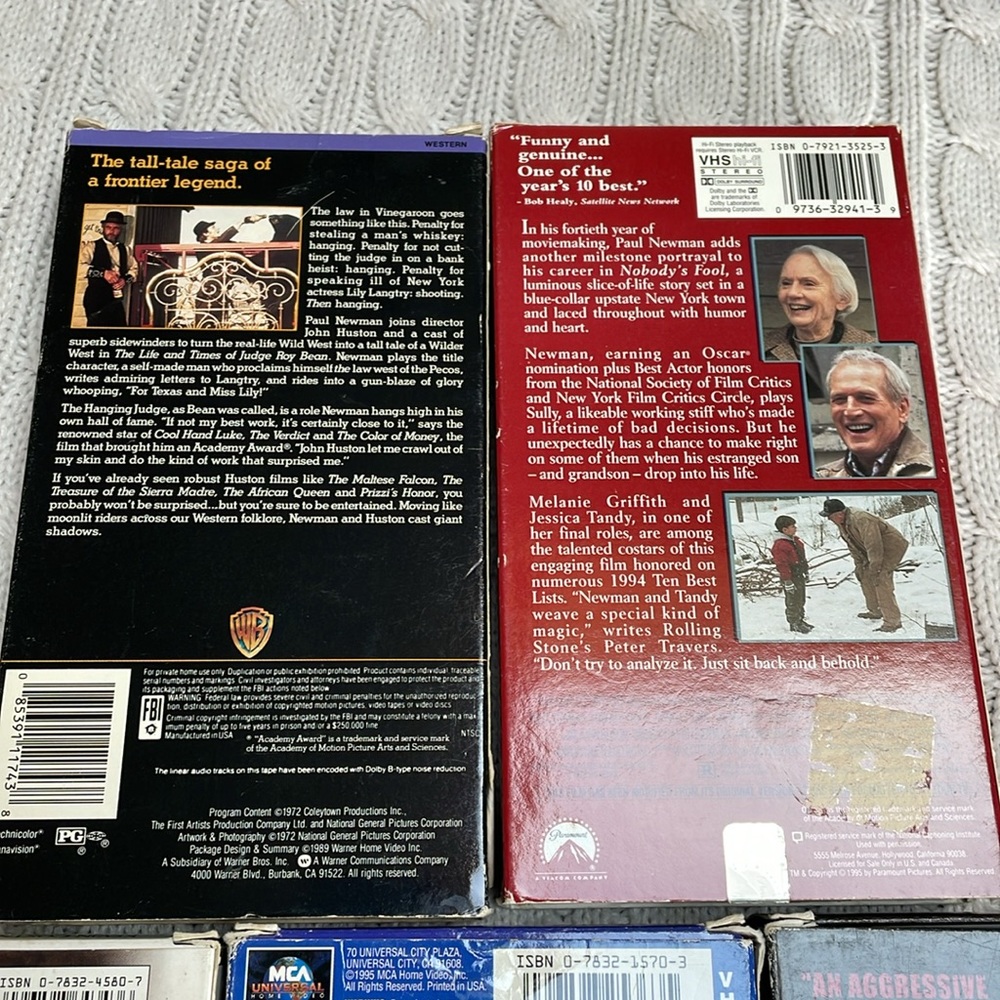 VTG VHS Lot of 5 movies. Kevin Costner/Paul Newman classics Baseball western 90s - Picture 5 of 7